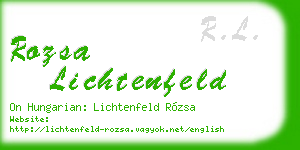 rozsa lichtenfeld business card